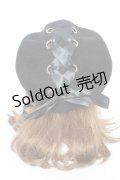 axes femme POETIQUE / レースアップベレー帽 F 黒 Y-26-02-11-012-AX-AC-SZ-ZTK033