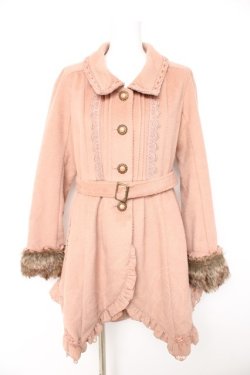 画像1: axes femme / スリットワンピコート  ピンク Y-26-02-11-085-AX-CO-SZ-ZY