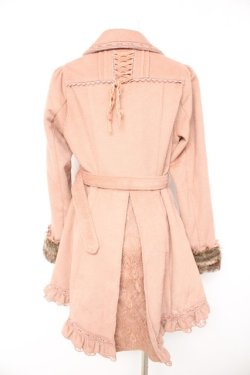 画像2: axes femme / スリットワンピコート  ピンク Y-26-02-11-085-AX-CO-SZ-ZY