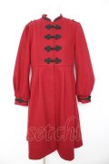 axes femme / チャイナ釦フレアラインコート M 赤 Y-26-02-11-092-AX-CO-SZ-ZY
