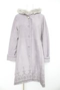 axes femme / バラ刺繍フード付コート L グレー Y-26-02-11-094-AX-CO-SZ-ZY
