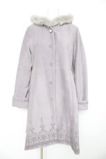 画像1: axes femme / バラ刺繍フード付コート L グレーY-26-02-11-094-AX-CO-SZ-ZTC023 (1)
