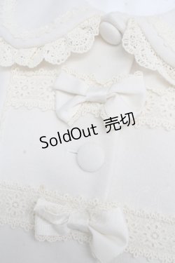 画像3: axes femme kawaii / レースフリルショートコート M 生成り Y-26-02-11-101-AX-CO-SZ-ZY