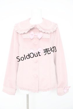 画像1: axes femme kawaii / レースフリルショートコート M ピンクY-26-02-11-102-AX-CO-SZ-ZTC019