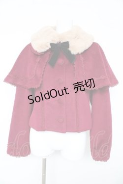 画像1: axes femme kawaii / ケープ付ショートコート M ワインY-26-02-11-103-AX-CO-SZ-ZTC023