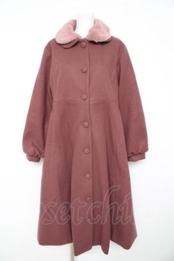 画像1: ｍ petit by misako / AM*リボンコート  ピンク Y-26-02-11-104-LO-CO-SZ-ZY