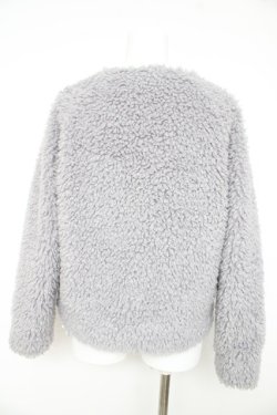 画像2: axes femme POETIQUE / ボアジャケット  グレー Y-26-02-11-106-AX-CO-SZ-ZY