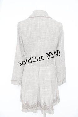 画像2: axes femme / 裾刺繍トレンチ風コート  ブラウンY-26-02-11-107-AX-CO-SZ-ZTC019