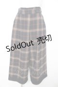 axes femme / バックルチェックワイドパンツ F 紺 Y-26-02-11-108-AX-PA-SZ-ZT0215N