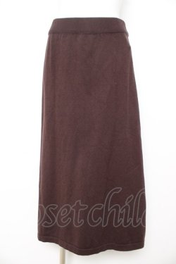 画像1: axes femme / ニットスカート  茶 Y-26-02-11-109-AX-SK-SZ-ZY