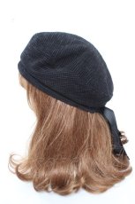 画像3: axes femme / バックリボンベレー帽  黒 Y-26-02-11-013-AX-AC-SZ-ZTK033 (3)