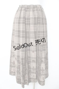 画像2: axes femme / フロッキーチェックスカート M 茶 Y-26-02-11-110-AX-SK-SZ-ZT0215N