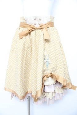 画像1: Hoshibako Works / チューリップさん　チェックスカート M イエロー Y-26-02-11-111-LO-SK-SZ-ZY