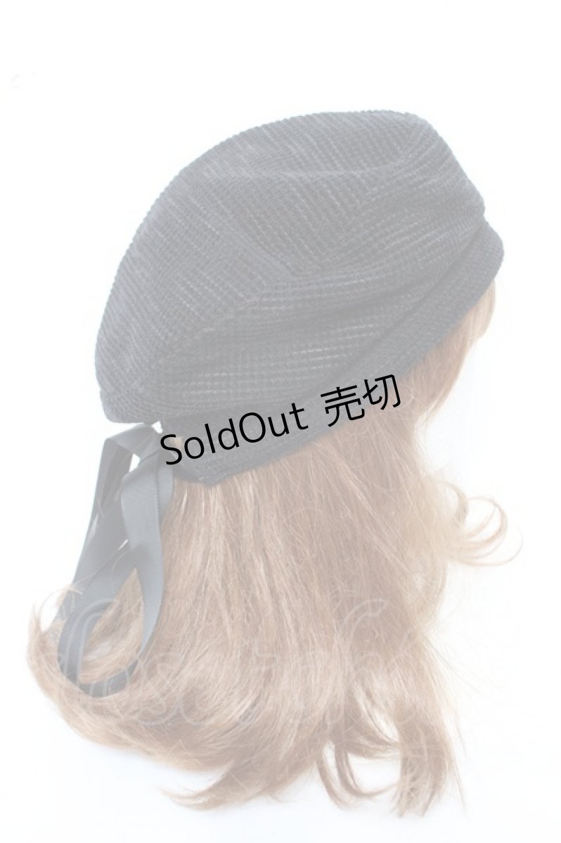 画像4: axes femme / バックリボンベレー帽  黒 Y-26-02-11-013-AX-AC-SZ-ZTK033 (4)