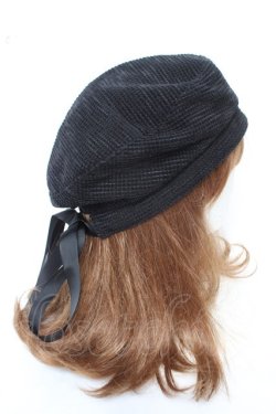 画像4: axes femme / バックリボンベレー帽  黒 Y-26-02-11-013-AX-AC-SZ-ZY