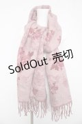 axes femme / バラ×オーナメント柄ストール  ピンク Y-26-02-11-004-AX-ZA-SZ-ZT610
