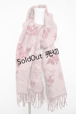 画像1: axes femme / バラ×オーナメント柄ストール  ピンク Y-26-02-11-004-AX-ZA-SZ-ZT610