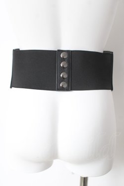 画像2: axes femme / ローズ刺繍コルセットベルト  黒 Y-26-02-11-024-AX-ZA-SZ-ZY