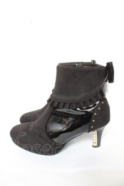 画像2: axes femme POETIQUE / パールヒールショートブーツ L 黒 Y-26-02-11-026-AX-SH-SZ-ZY