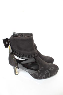 画像4: axes femme POETIQUE / パールヒールショートブーツ L 黒 Y-26-02-11-026-AX-SH-SZ-ZY