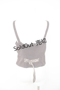 画像2: axes femme / チェック切替リボンビスチェ M 茶 Y-26-02-11-027-AX-TO-SZ-ZY