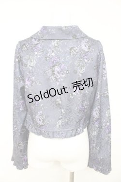 画像2: axes femme kawaii / クラシックブーケ柄ジャケット M パープル Y-26-02-11-028-AX-JA-SZ-ZY