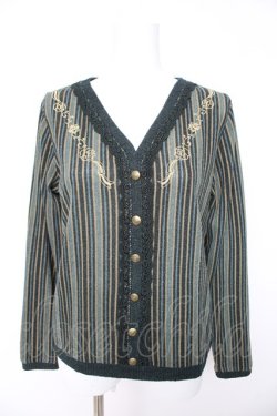 画像1: axes femme / 刺繍入レジメカーデ風プルオーバー M グリーン Y-26-02-11-030-AX-TO-SZ-ZY