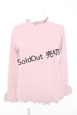 画像1: axes femme / 袖レース配色メローフリルプルオーバー F ピンク Y-26-02-11-033-AX-TO-SZ-ZT0214D