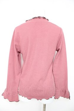 画像2: axes femme / 袖レース配色メローフリルプルオーバー F ピンク Y-26-02-11-033-AX-TO-SZ-ZY