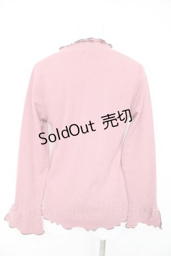 画像2: axes femme / 袖レース配色メローフリルプルオーバー F ピンク Y-26-02-11-033-AX-TO-SZ-ZT0214D