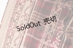 画像2: axes femme / チェック×バラ柄JQストール  ワイン Y-26-02-11-006-AX-ZA-SZ-ZY