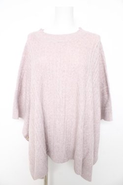 画像1: axes femme / ハイネックニットポンチョ M ピンク Y-26-02-11-039-AX-TO-SZ-ZY