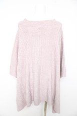 画像2: axes femme / ハイネックニットポンチョ M ピンク Y-26-02-11-039-AX-TO-SZ-ZT024 (2)