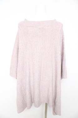 画像2: axes femme / ハイネックニットポンチョ M ピンク Y-26-02-11-039-AX-TO-SZ-ZY