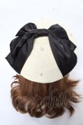 axes femme kawaii / リボンサマーベレー  黒 Y-26-02-13-055-AX-AC-SZ-ZY