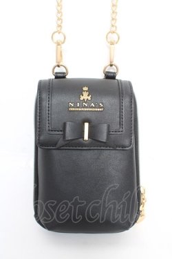 画像1: m petit by misako / NINA′Sスマホショルダーバッグ  中黒 Y-26-02-13-058-LO-BG-SZ-ZY