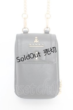 画像1: m petit by misako / NINA′Sスマホショルダーバッグ  中黒 Y-26-02-13-058-LO-BG-SZ-ZY