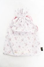 画像1: Maison de FLEUR / フラワープリント巾着 F ピンク Y-26-02-13-060-LO-ZA-SZ-ZT635 (1)