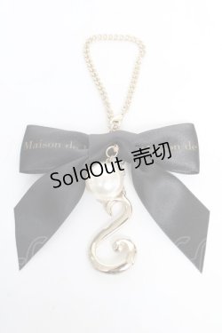 画像1: Maison de FLEUR / イニシャルバックチャーム (S) F ブラック Y-26-02-13-007-LO-ZA-SZ-ZY