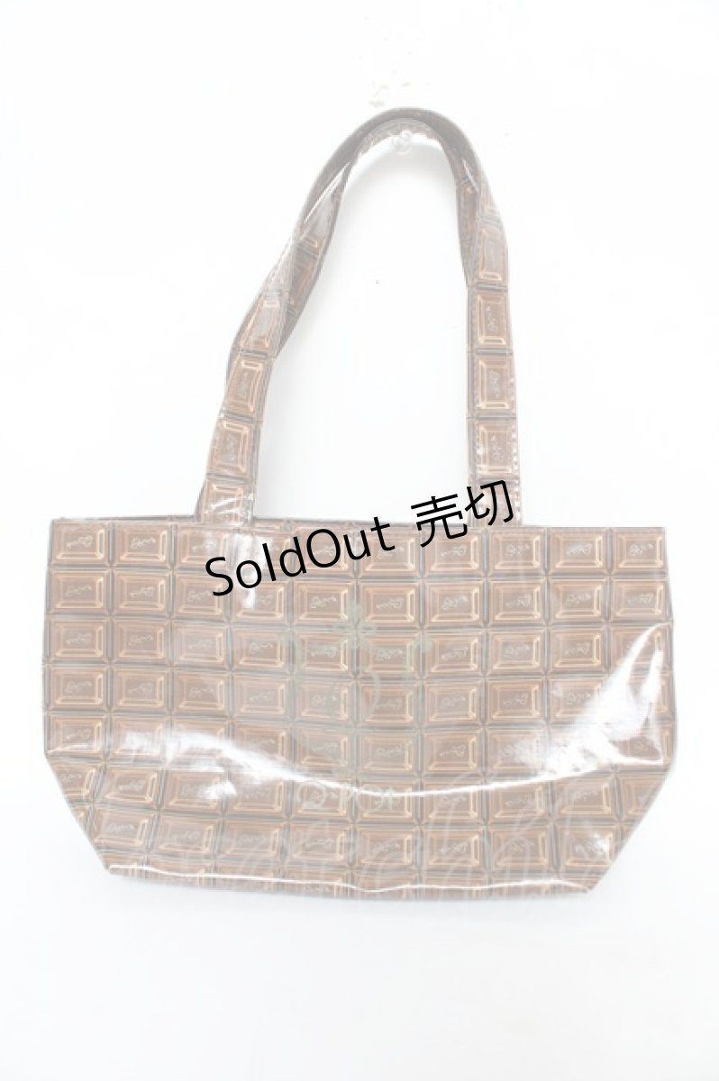 画像1: Q-pot. / チョコレートランチトートバッグ  ブラウン Y-26-02-13-062-QP-BG-SZ-ZS (1)