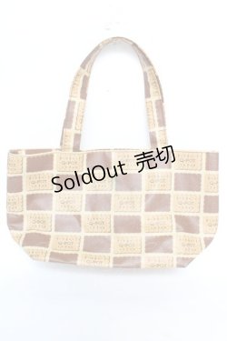 画像1: Q-pot. / ビスケット ランチトートバッグ  ベージュ Y-26-02-13-063-QP-BG-SZ-ZY
