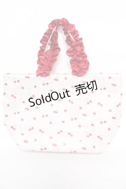 画像1: Maison de FLEUR / チェリーフリルハンドルトートプチバッグ F ピンク Y-26-02-13-064-LO-BG-SZ-ZS