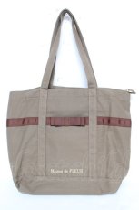 画像1: Maison de FLEUR / マルチポケット帆布トートMバッグ F ブラウン Y-26-02-13-066-LO-BG-SZ-ZS (1)