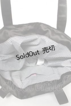 画像3: Maison de FLEUR / ダブルリボンギャザートートバッグ F ブラック Y-26-02-13-067-LO-BG-SZ-ZY