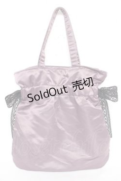 画像2: Maison de FLEUR / Jack&Sally/ダブルリボンギャザートート F パープル Y-26-02-13-068-LO-BG-SZ-ZY