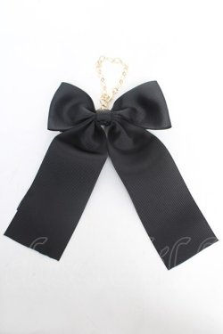 画像2: ｍ petit by misako / ギンガムチェックリボンバッグチャーム  黒 Y-26-02-13-008-LO-ZA-SZ-ZY