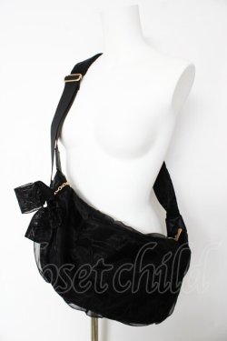 画像1: m petit by misako / AMチュールリボンショルダーバッグ  中黒 Y-26-02-13-071-LO-BG-SZ-ZY