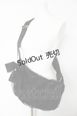 画像1: m petit by misako / AMチュールリボンショルダーバッグ  中黒 Y-26-02-13-071-LO-BG-SZ-ZY