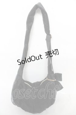 画像2: m petit by misako / AMチュールリボンショルダーバッグ  中黒 Y-26-02-13-071-LO-BG-SZ-ZY