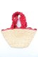 画像2: Maison de FLEUR / フリルハンドルギンガムリボンかごバッグ F レッド Y-26-02-13-073-LO-BG-SZ-ZY (2)